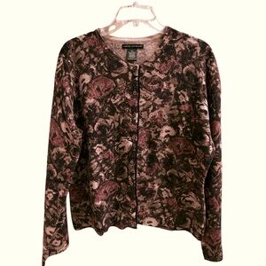 Sarah Spencer Rose and Brown Floral Cardigan